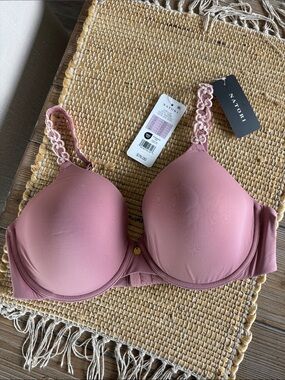 Natori Pure Luxe Smooth T-Shirt Bra with Lace Straps